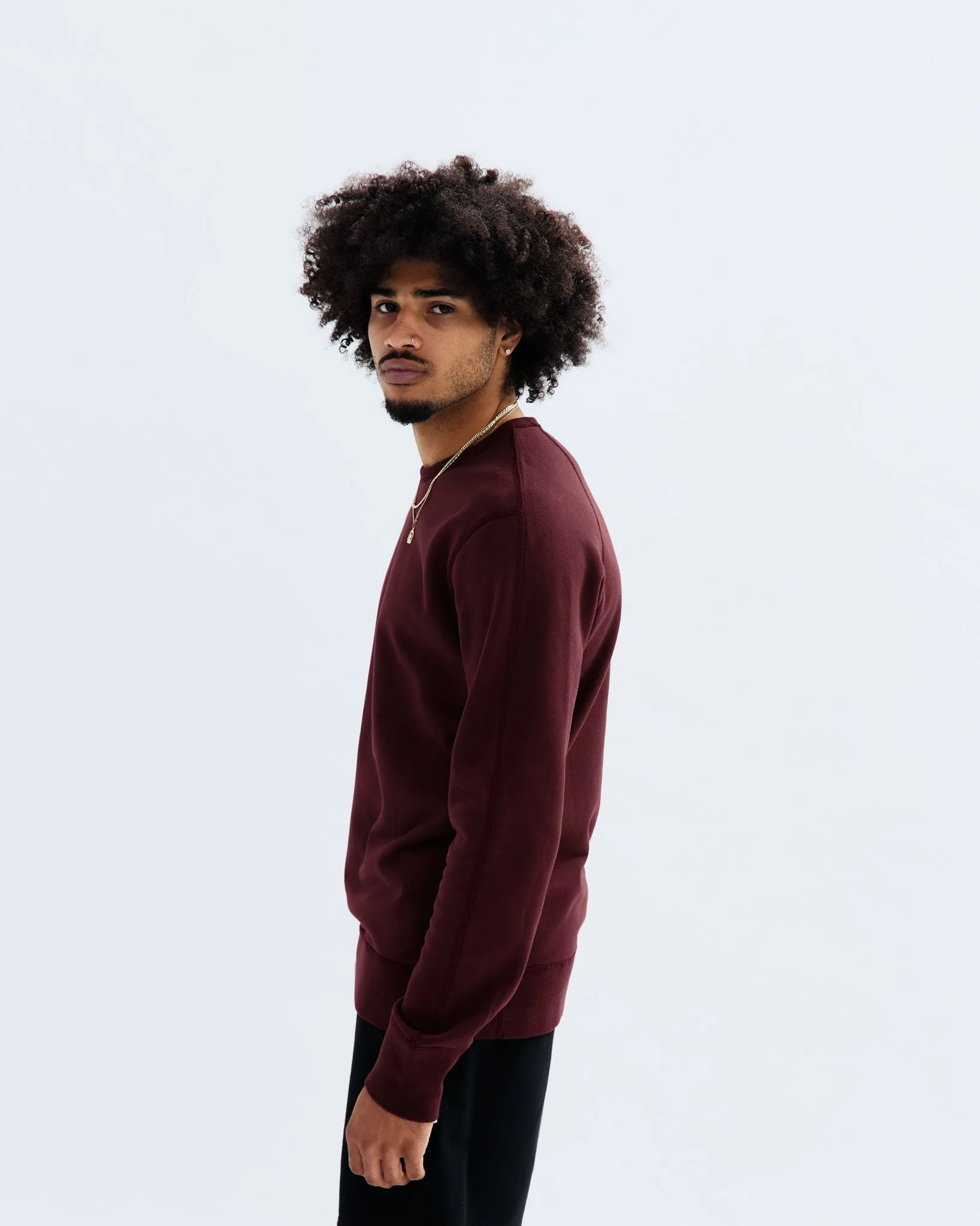 Midweight Terry Slim Crewneck