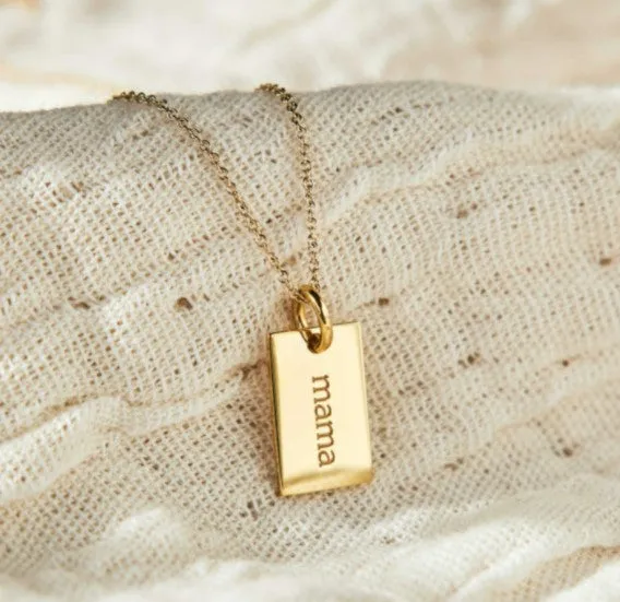 Mini Dog Tag Mama Necklace