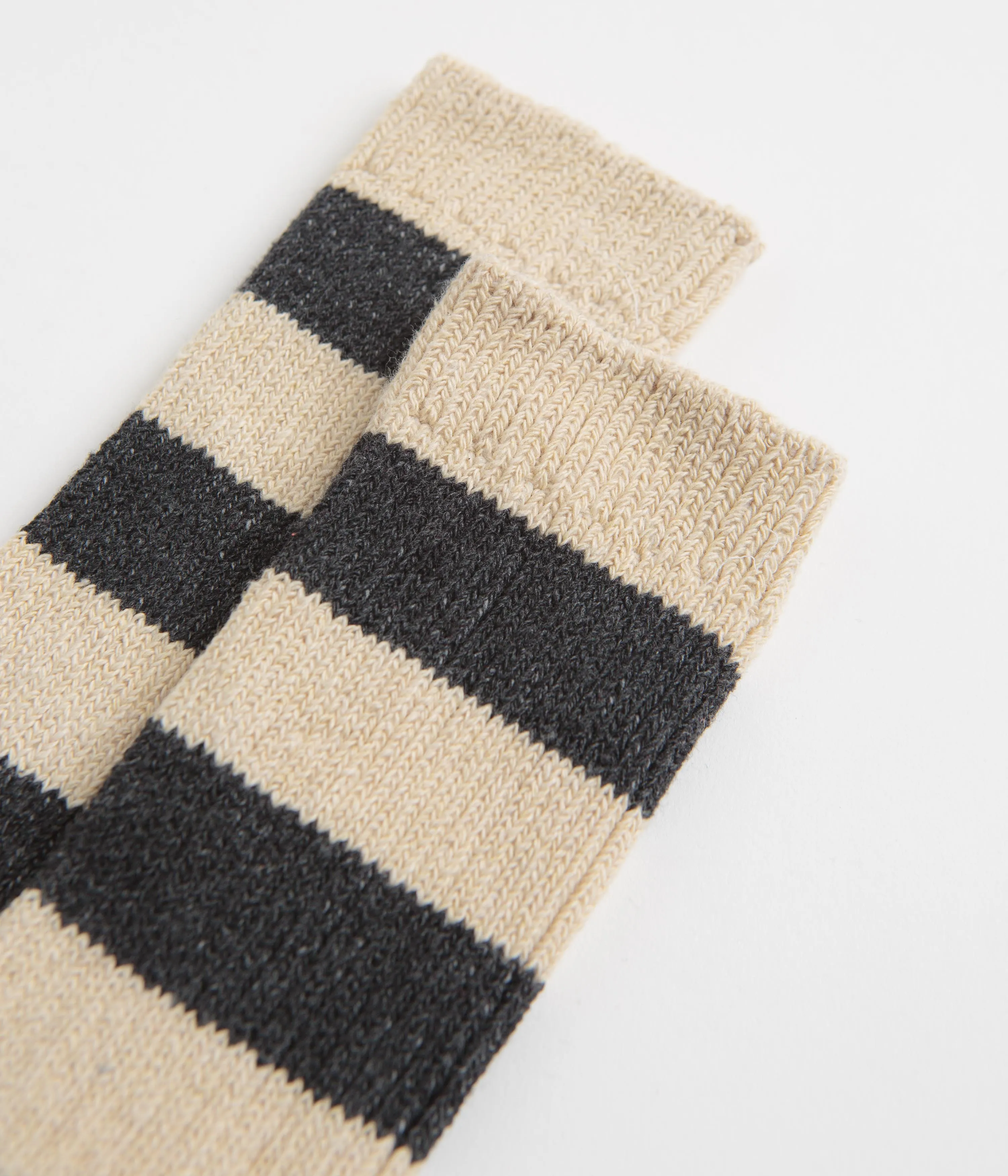 Mollusk Stripe Utility Socks - Charcoal Stripe