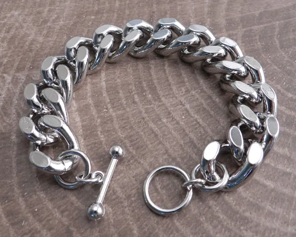 Monster Leash Chain Bracelet With Toggle Clasp