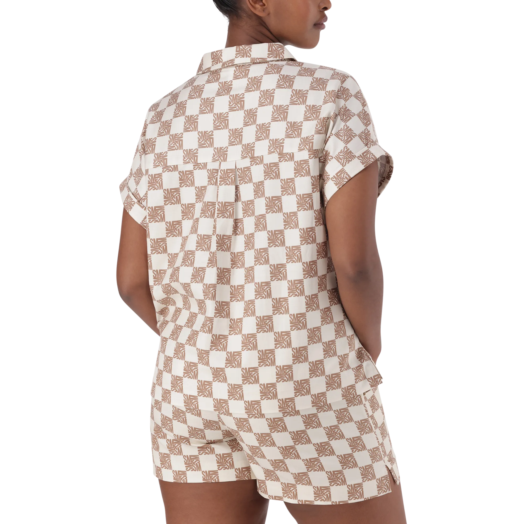 NAVAEH ICE COFFEE ALLOVER PRINTED SHIRT