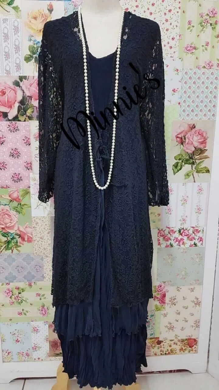 Navy Blue 2-Piece Dress Set GD0226