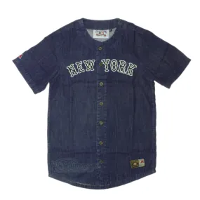 New York Yankees Athletic Denim Replica Jersey MLB Baseball by Majestic