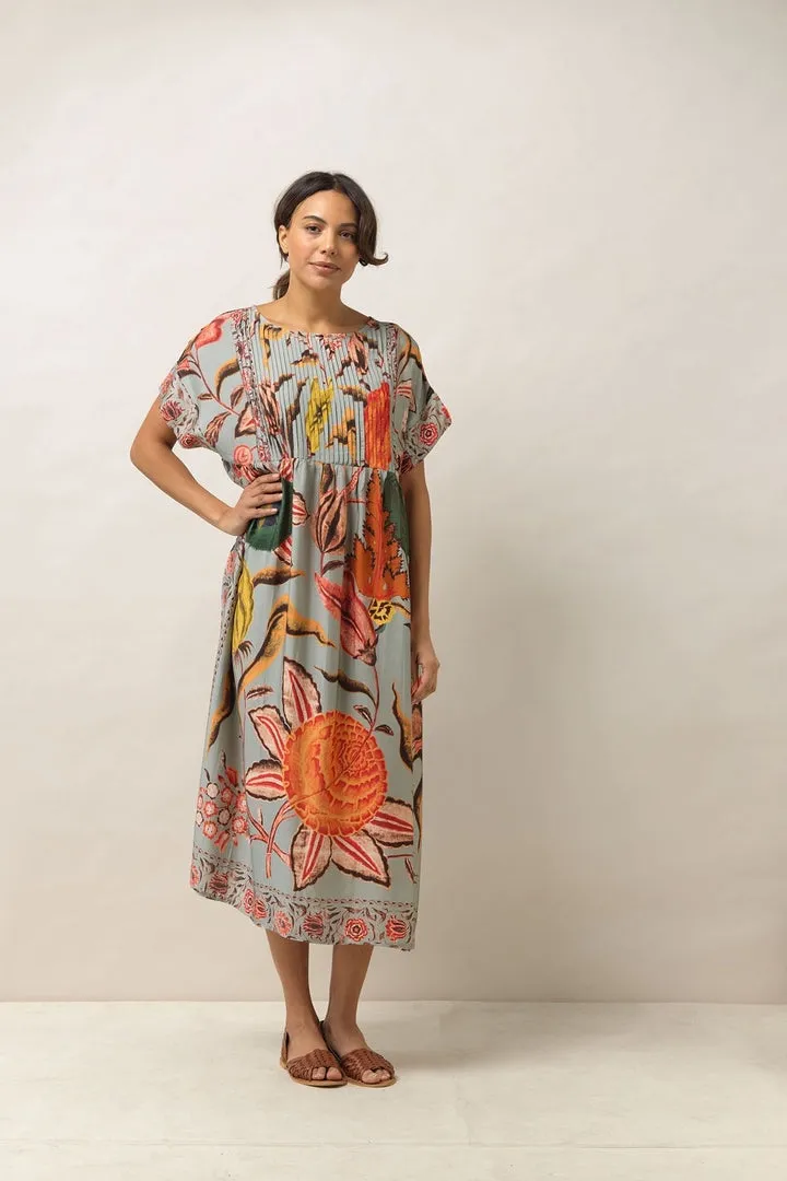 OHS Pleat Joy Grn Dress