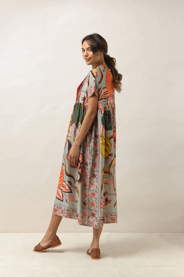 OHS Pleat Joy Grn Dress