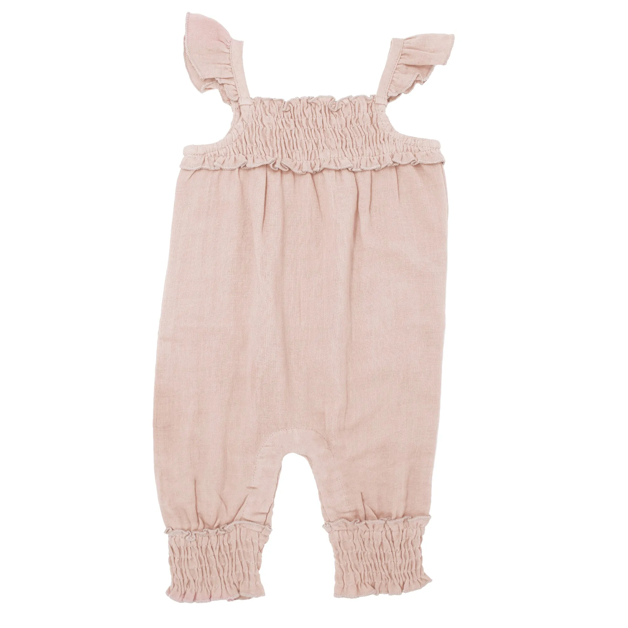 Organic Kids' Muslin Sleeveless Romper in Rosewater