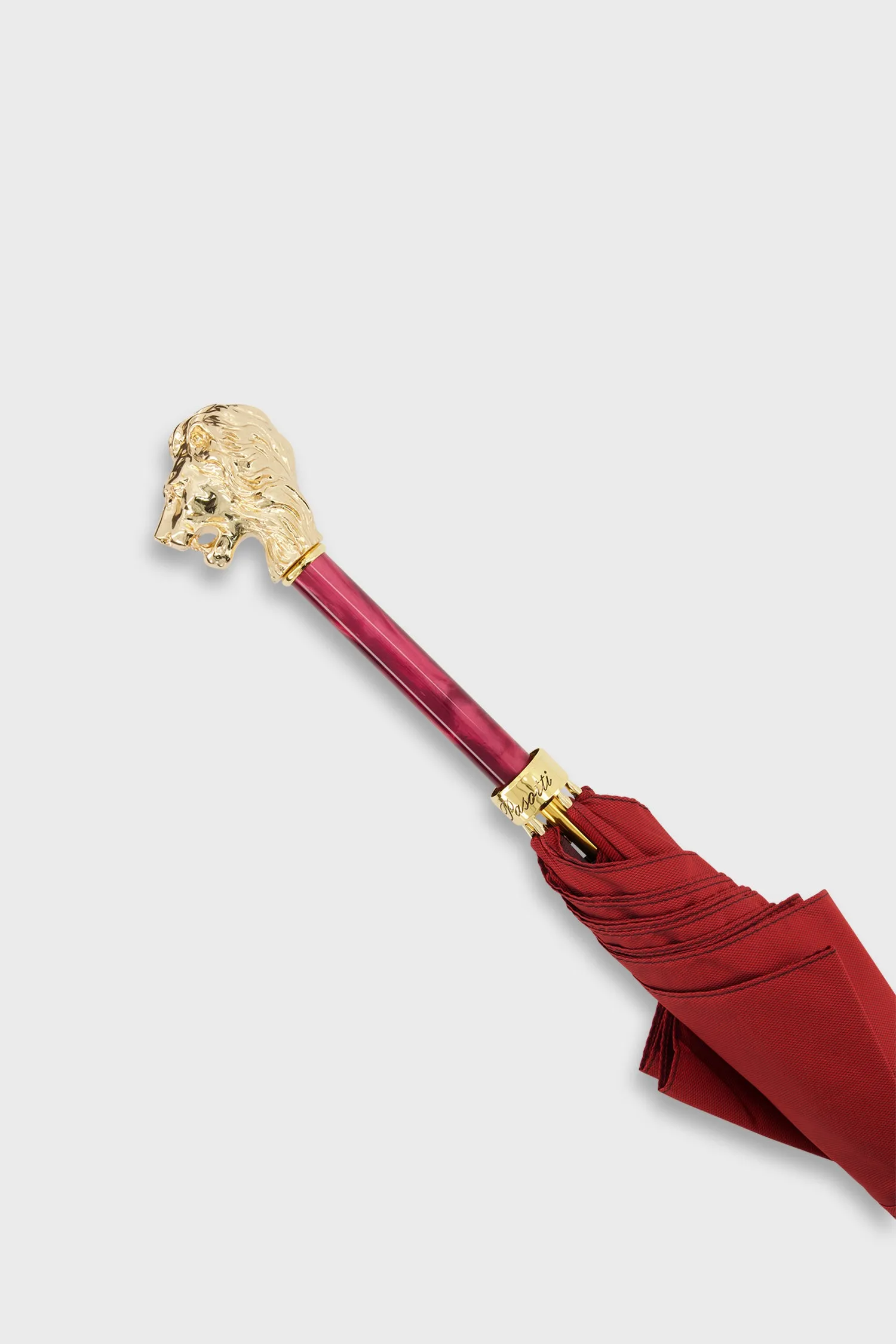 Pasotti Red/Gold Lion Umbrella