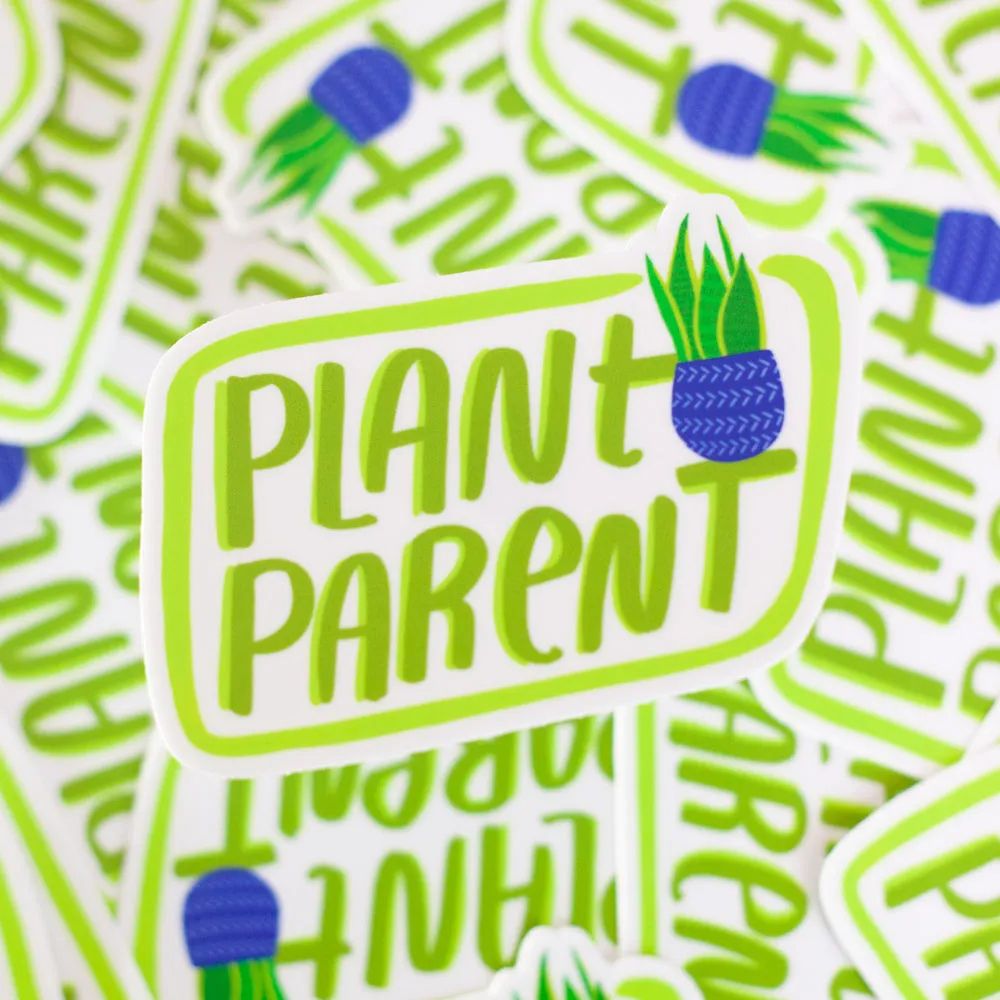 plant parent vinyl sticker, sticker for plant mom or plant dad, plant enthusiast sticker, gardener gift idea