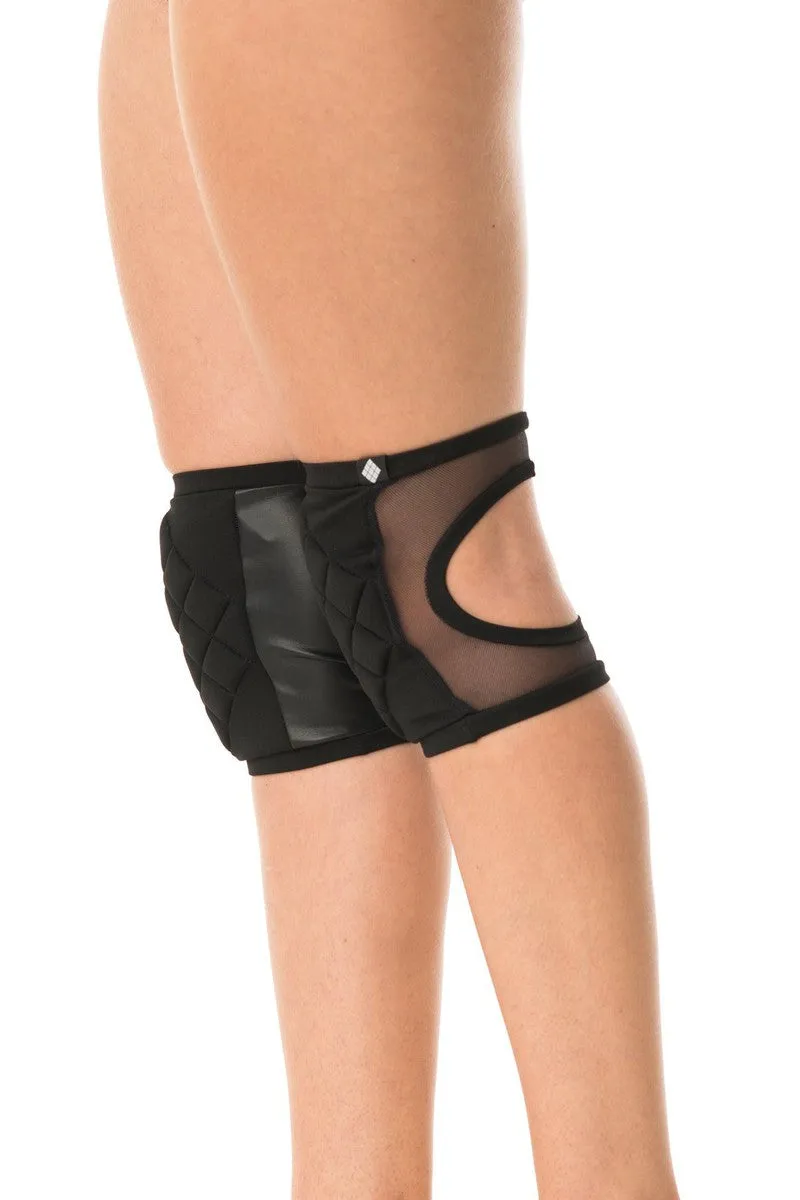 Poledancerka Grippy Kneepads - Black (with Pocket)