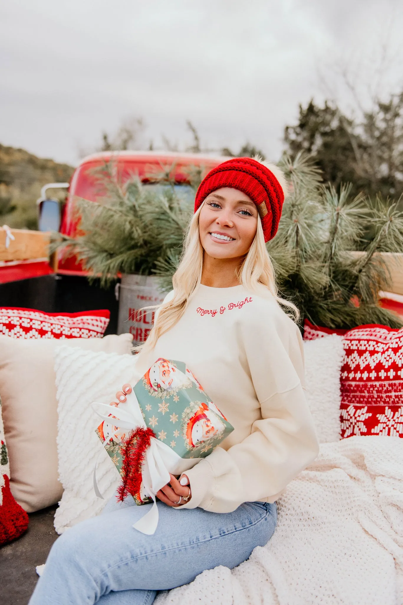 "Merry and Bright" Crew Sweatshirt