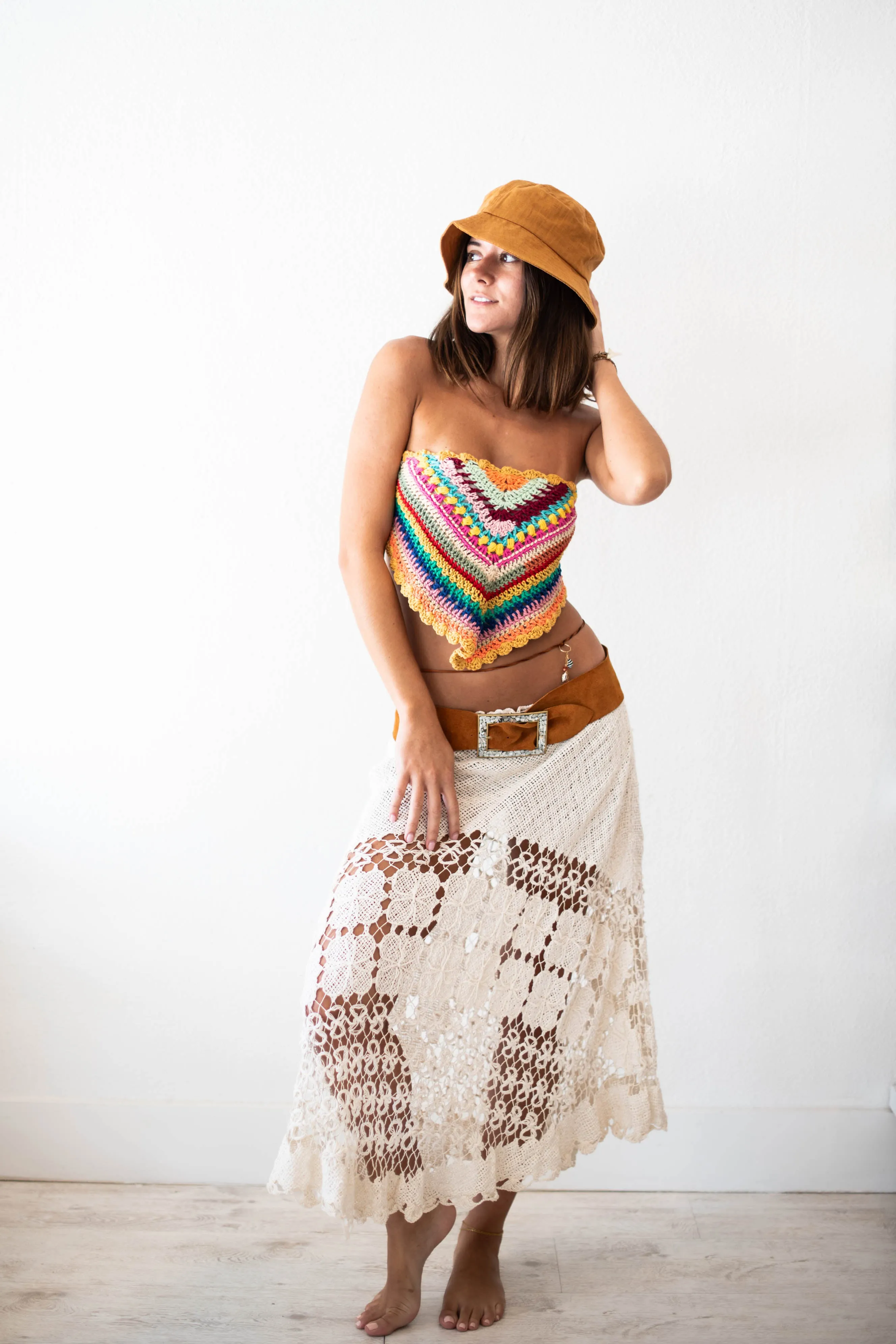 Rainbow Crochet Top