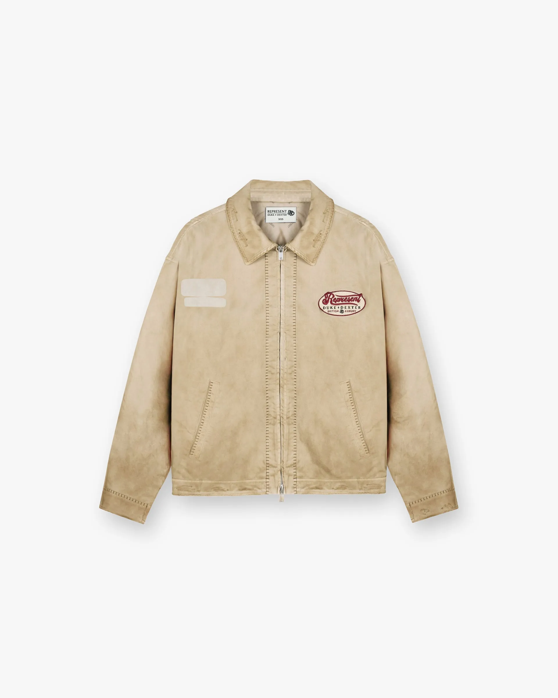 Represent X Duke   Dexter Multi Patch Carpenter Jacket - Sand