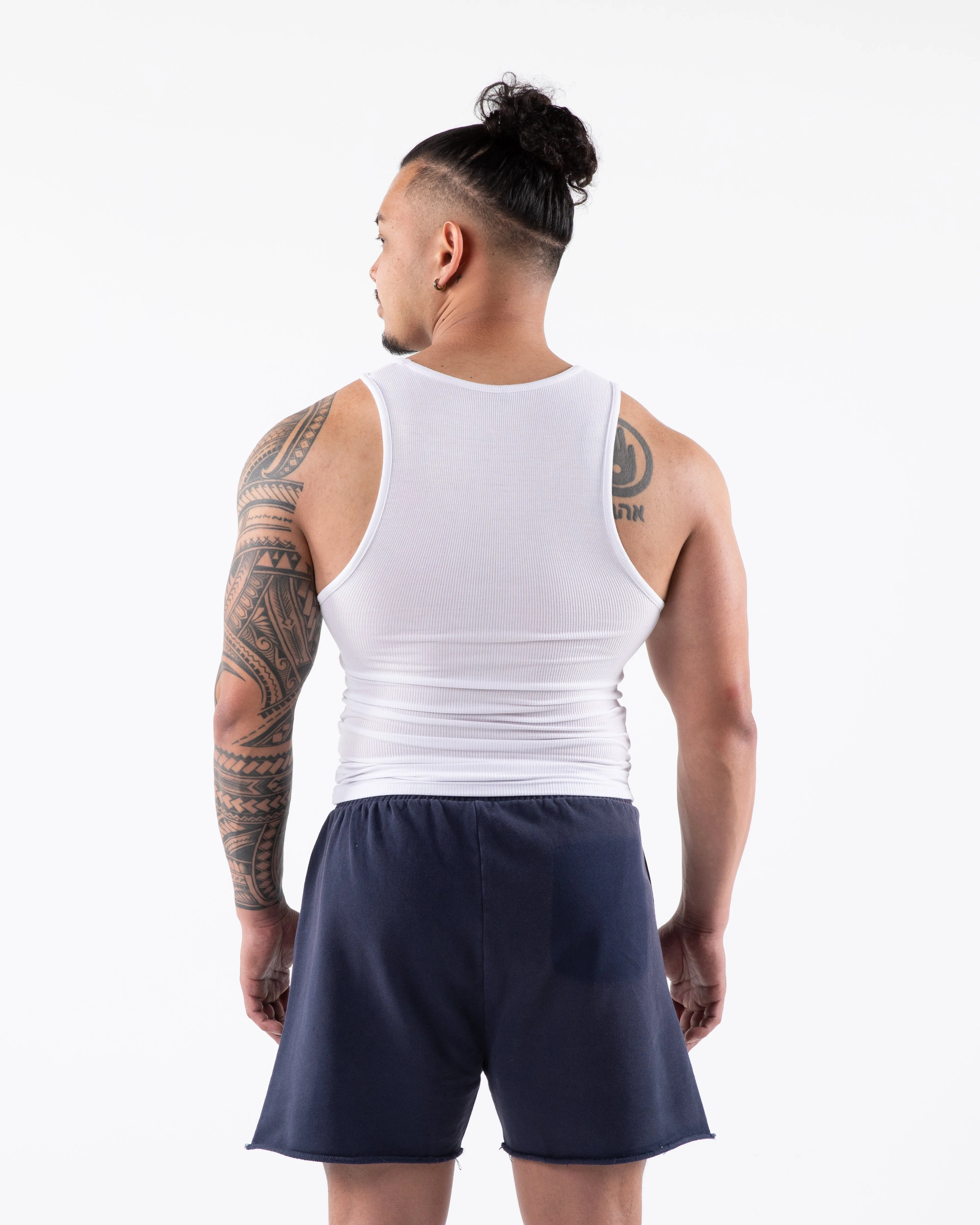 Ribbed Tank 2pk - White