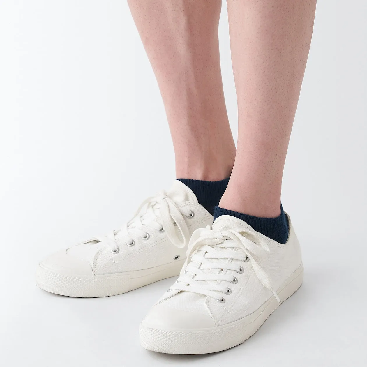 Right Angle Pile Plain Sneaker Socks