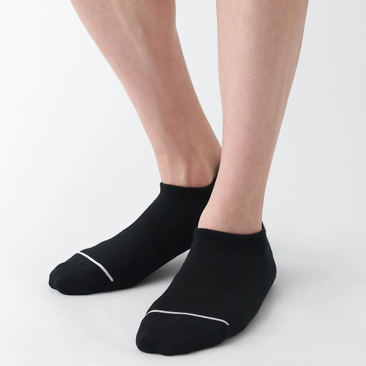 Right Angle Pile Plain Sneaker Socks