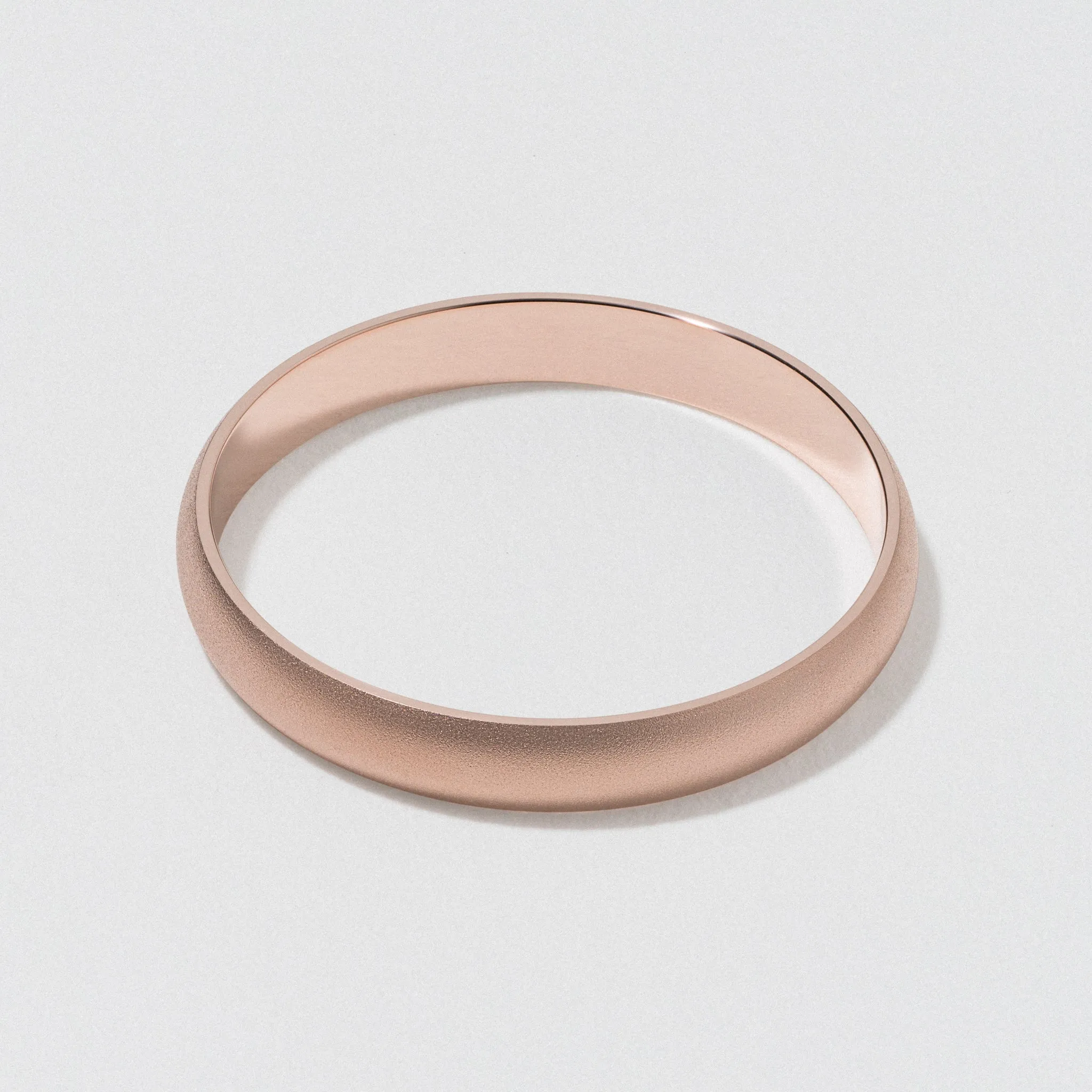 Rose Gold Classic Wedding Band - Matte 3mm