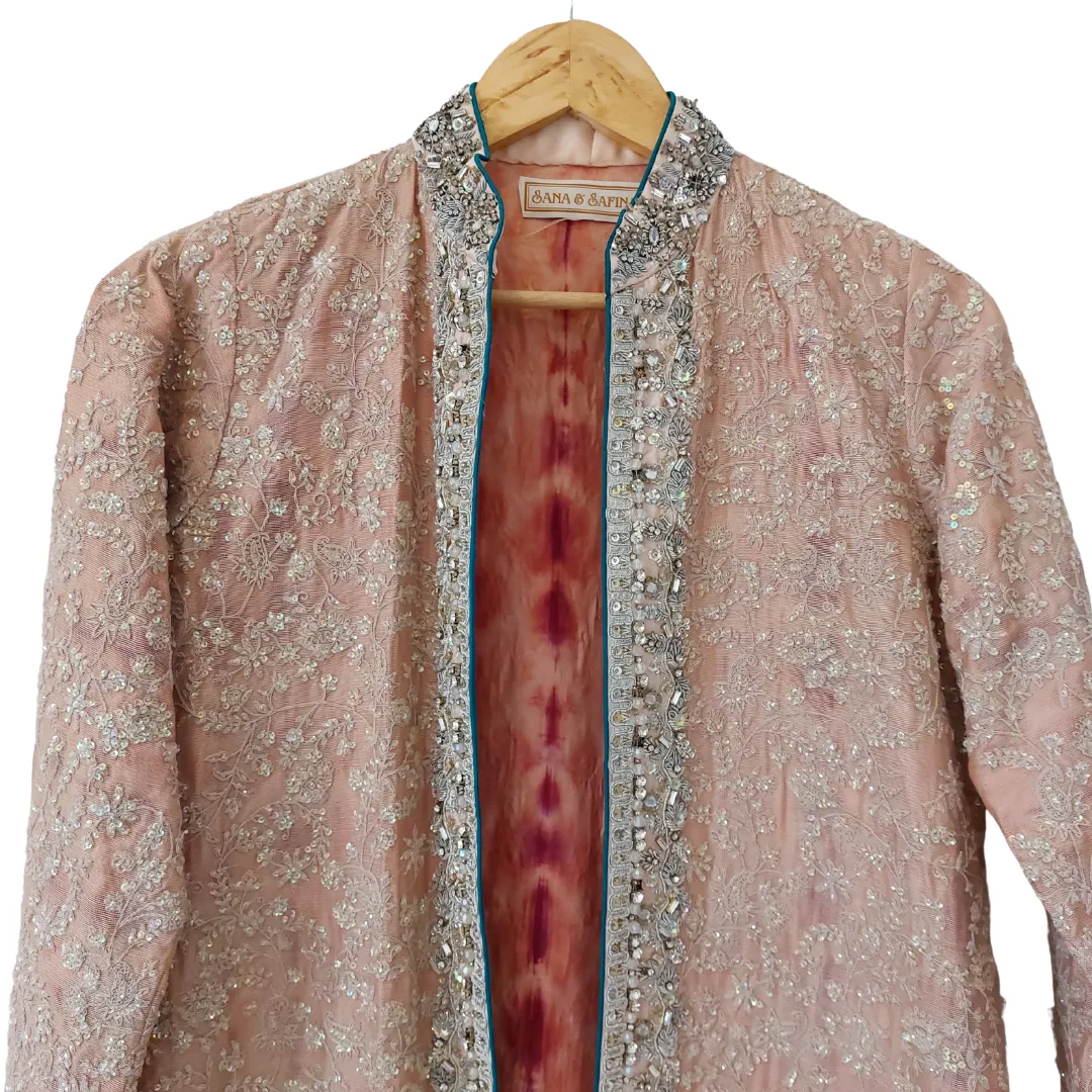 Sana Safinaz Pink & Beige Embroidered Outfit (4 pieces) | Pre Loved |