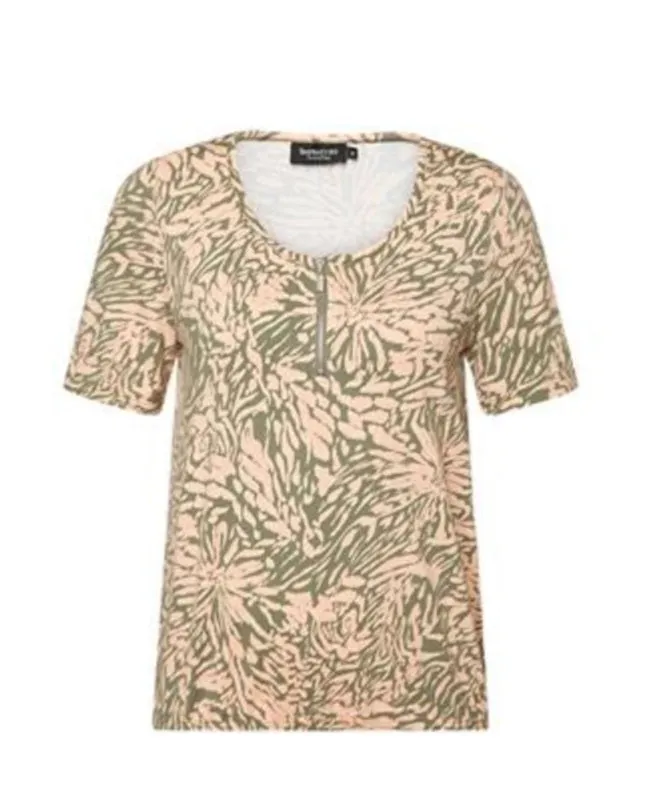 Signature floral abstract print top