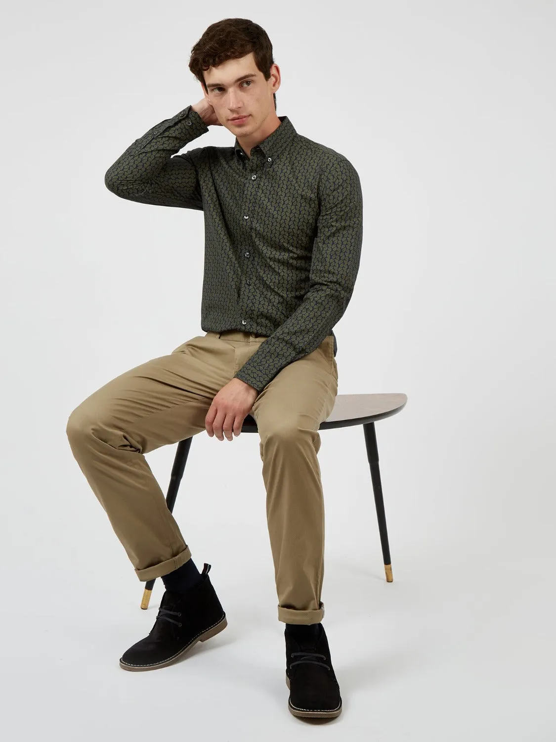 Signature Slim Stretch Chino Pant - Stone