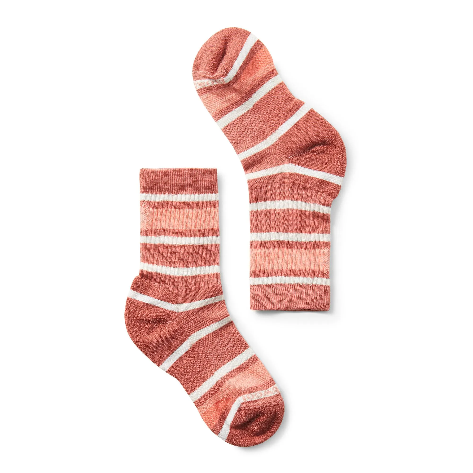 Smartwool Dusty Cedar Striped Hike Light Cushion Crew Sock