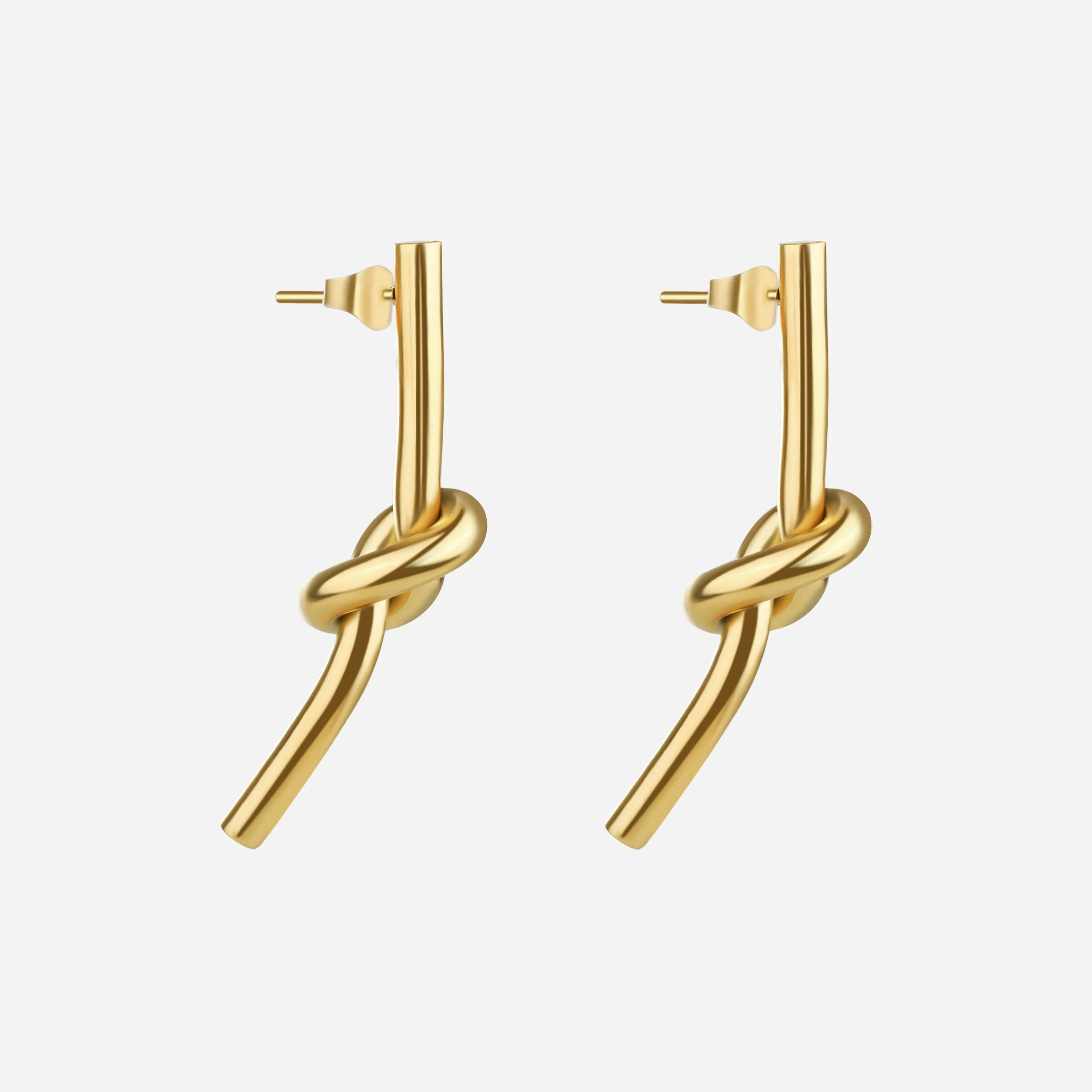 Stacy Knotted Gold Earrings