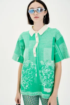 SYLVIE UV REACTIVE TREE PRINT OVERSIZED SHIRT