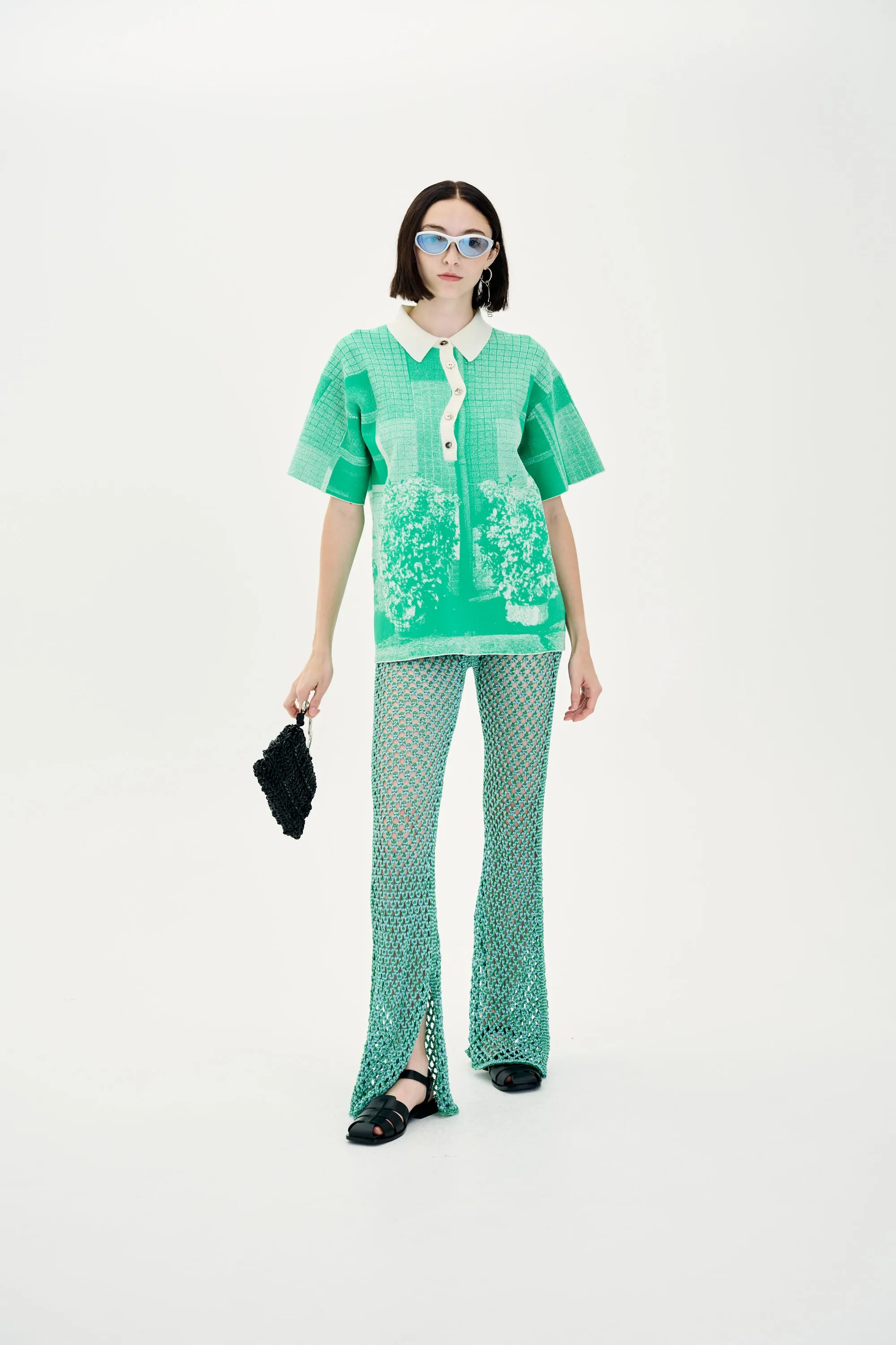 SYLVIE UV REACTIVE TREE PRINT OVERSIZED SHIRT