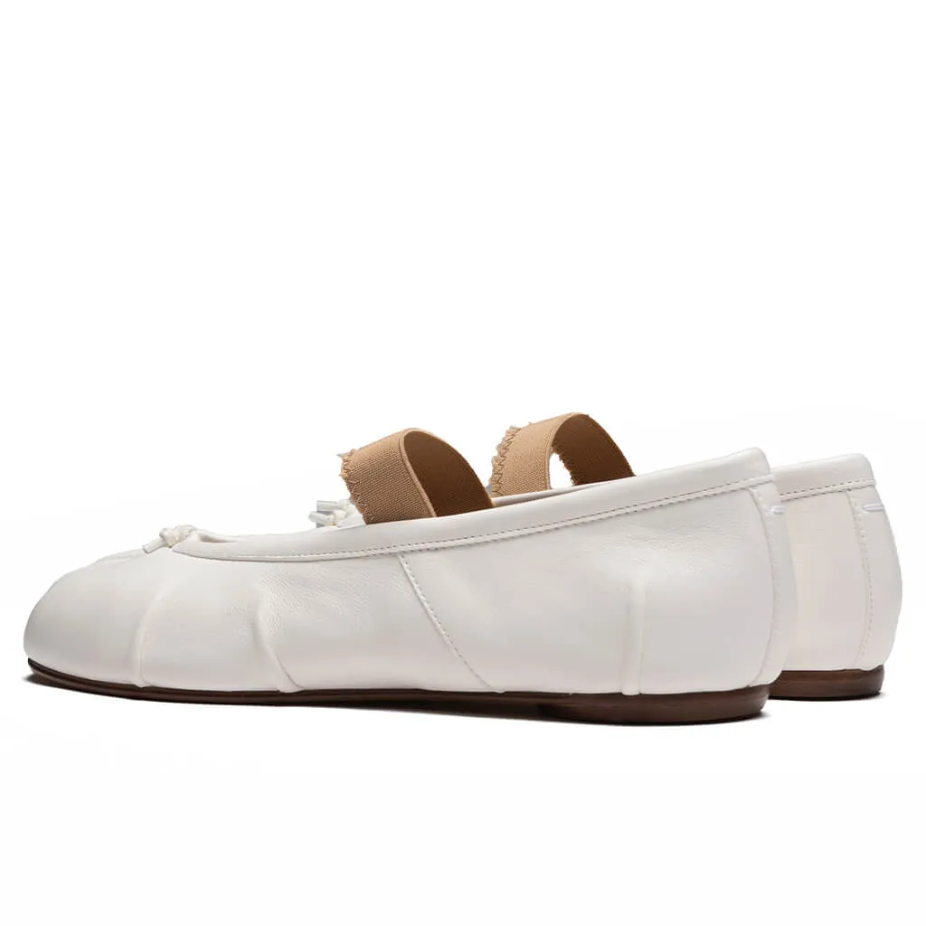 Tabi Elastic Band Mule - Ivory/Nude