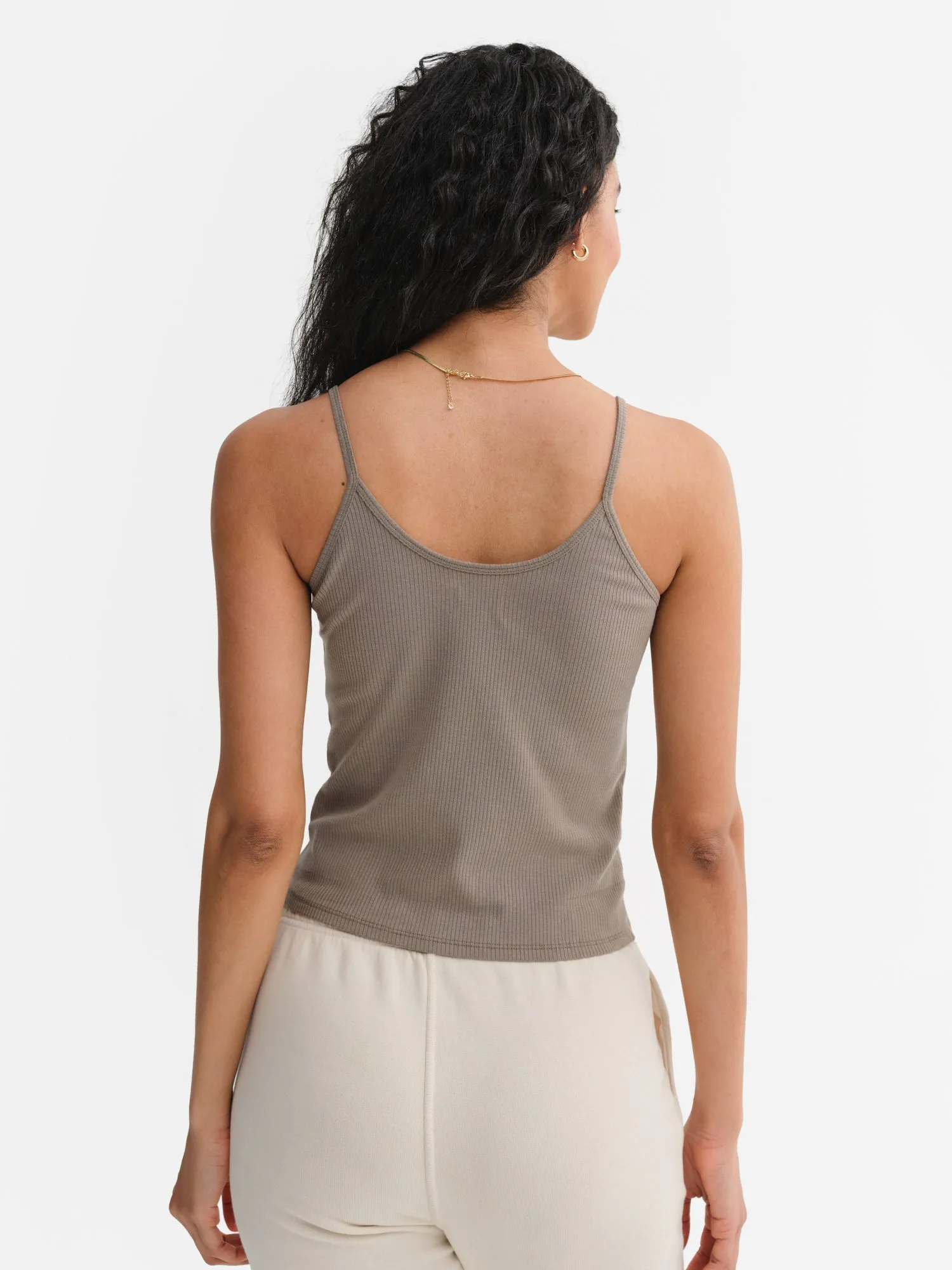 Tencel Rib Spaghetti Tank