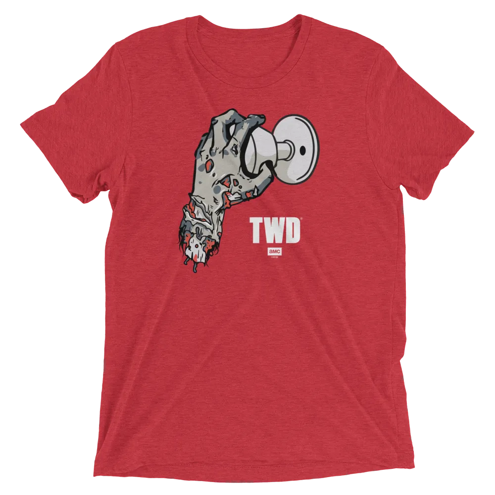 The Walking Dead Doorknob Adult Tri-Blend T-Shirt