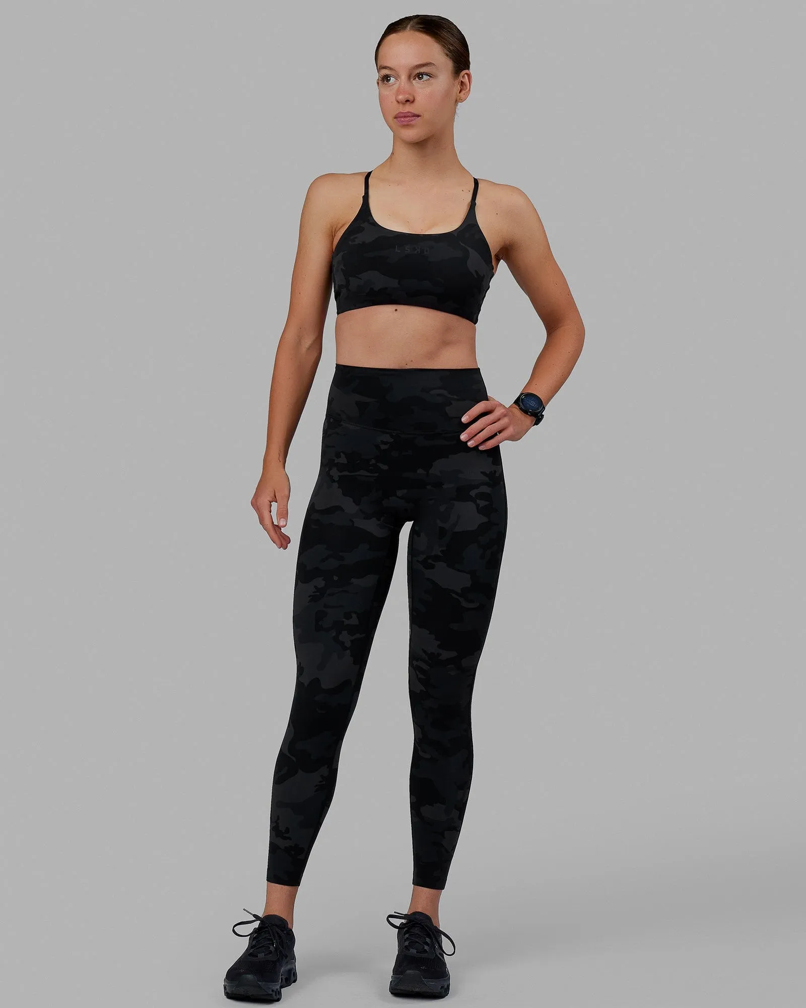 Twist Sports Bra - Black Camo