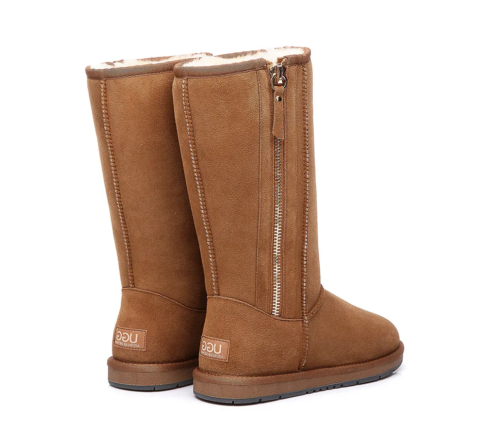 UGG Australian Shepherd Australian Premium Double Face Sheepskin Tall Side Zip Water Resistant Boots