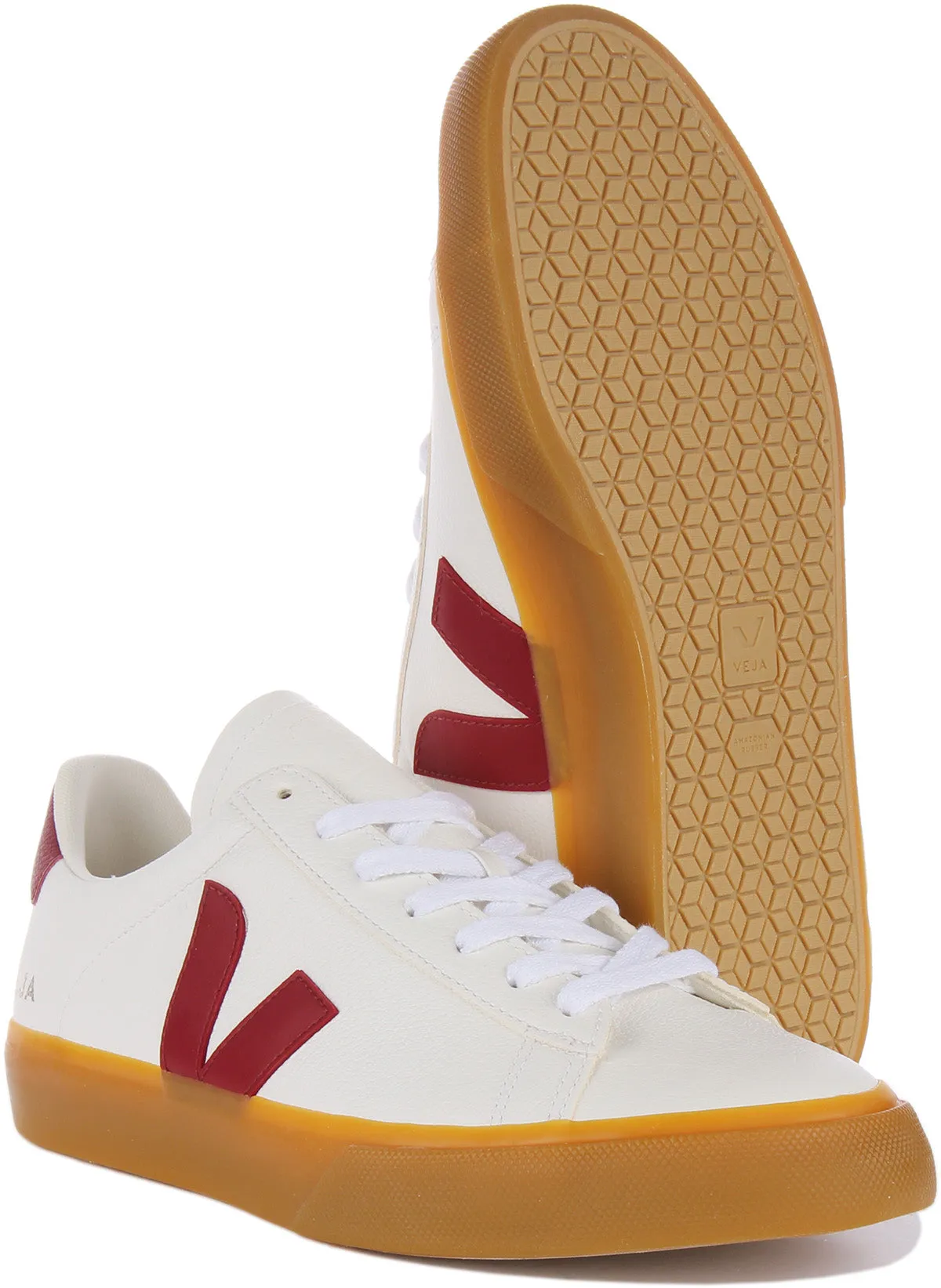 Veja Campo Chromefree In White Red For Men