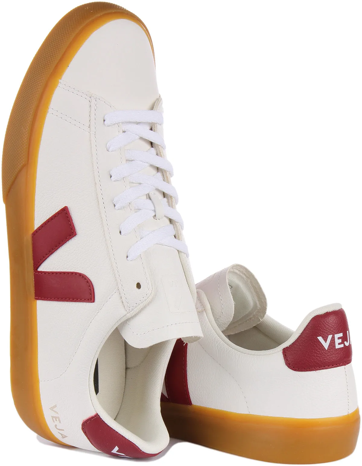 Veja Campo Chromefree In White Red For Men