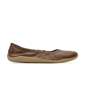 Vivobarefoot Primus Asana Yin Ballerina Leather Womens Tan