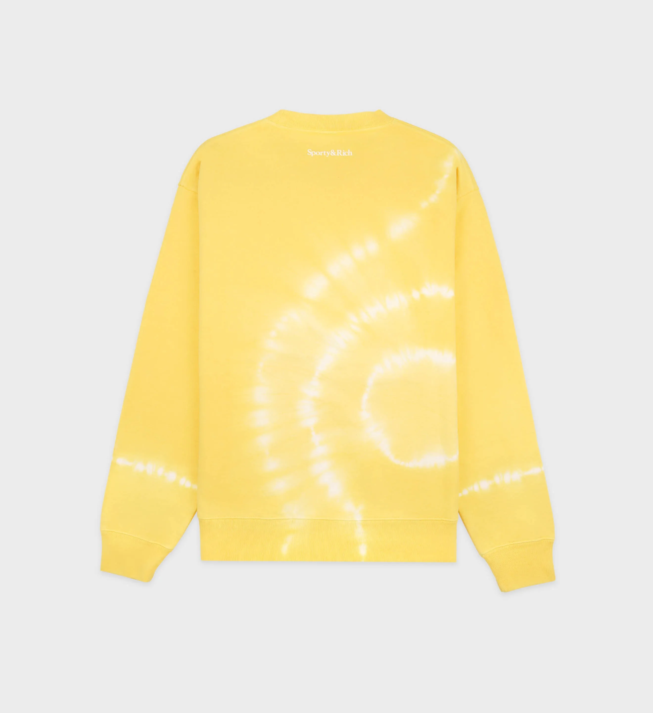 Wellness Club Flocked Crewneck - Sunshine Tie Dye