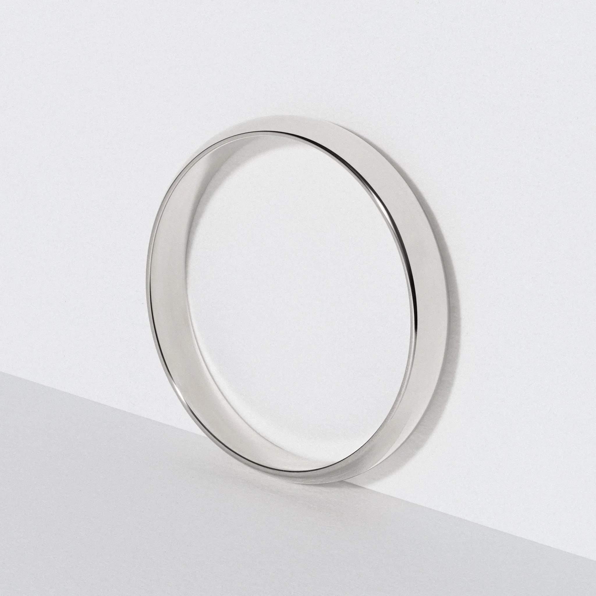 White Gold Classic Wedding Band - Polished 3mm