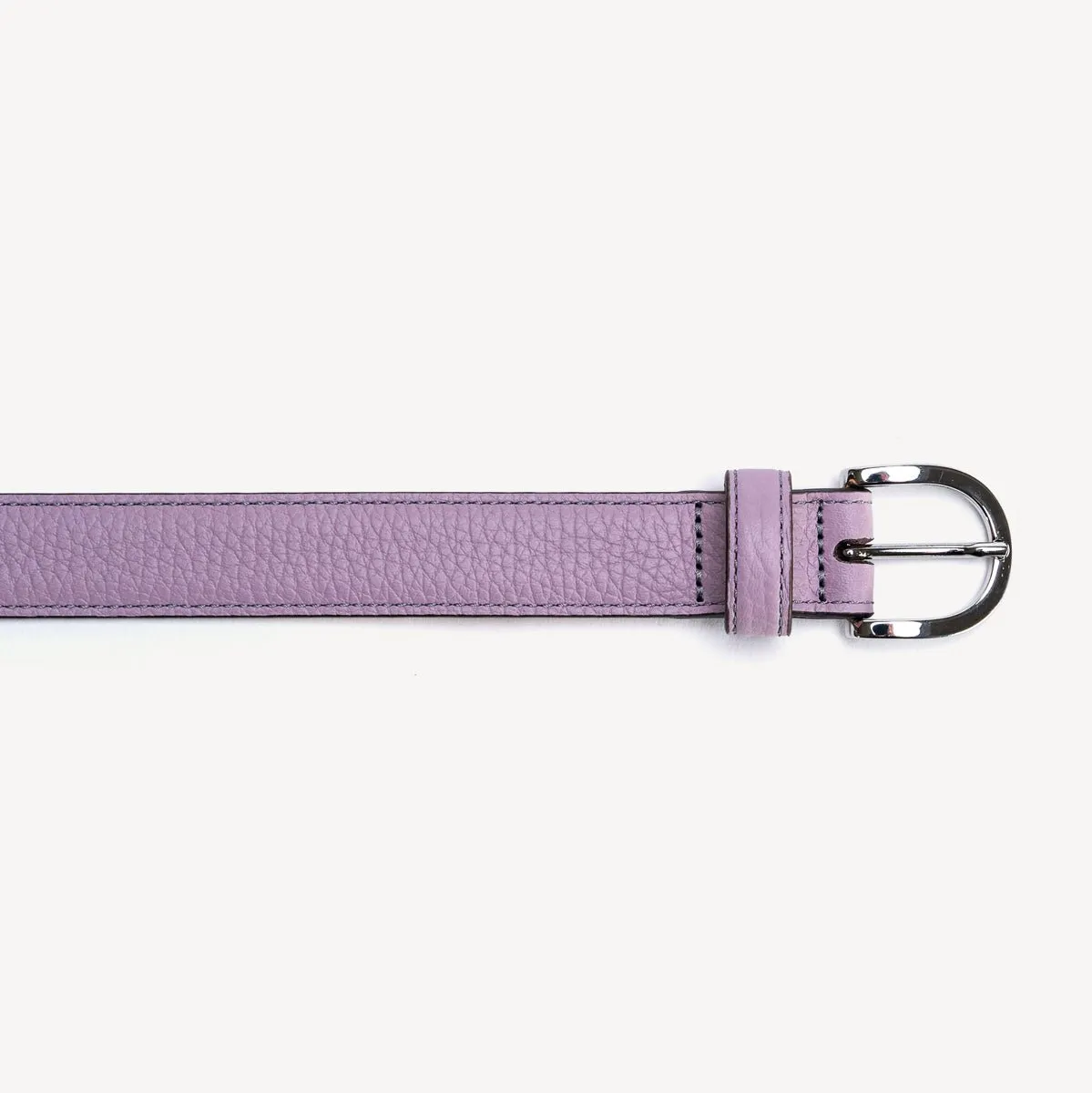 Women's Belt with Round Buckle - Lilac