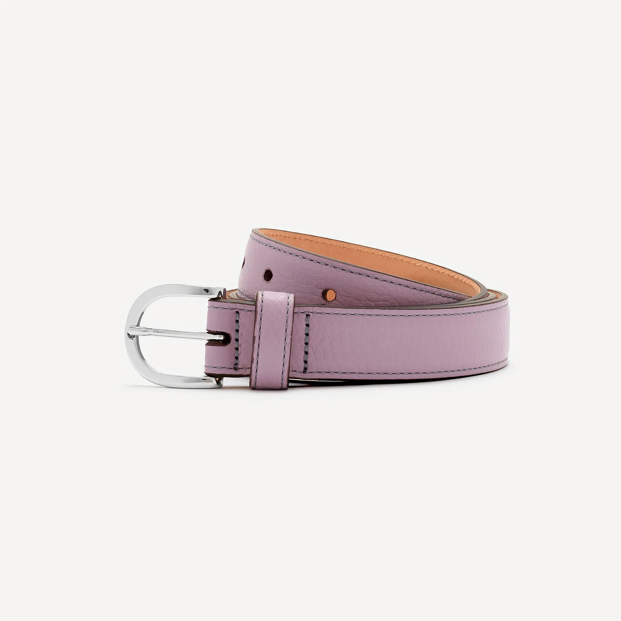 Women's Belt with Round Buckle - Lilac