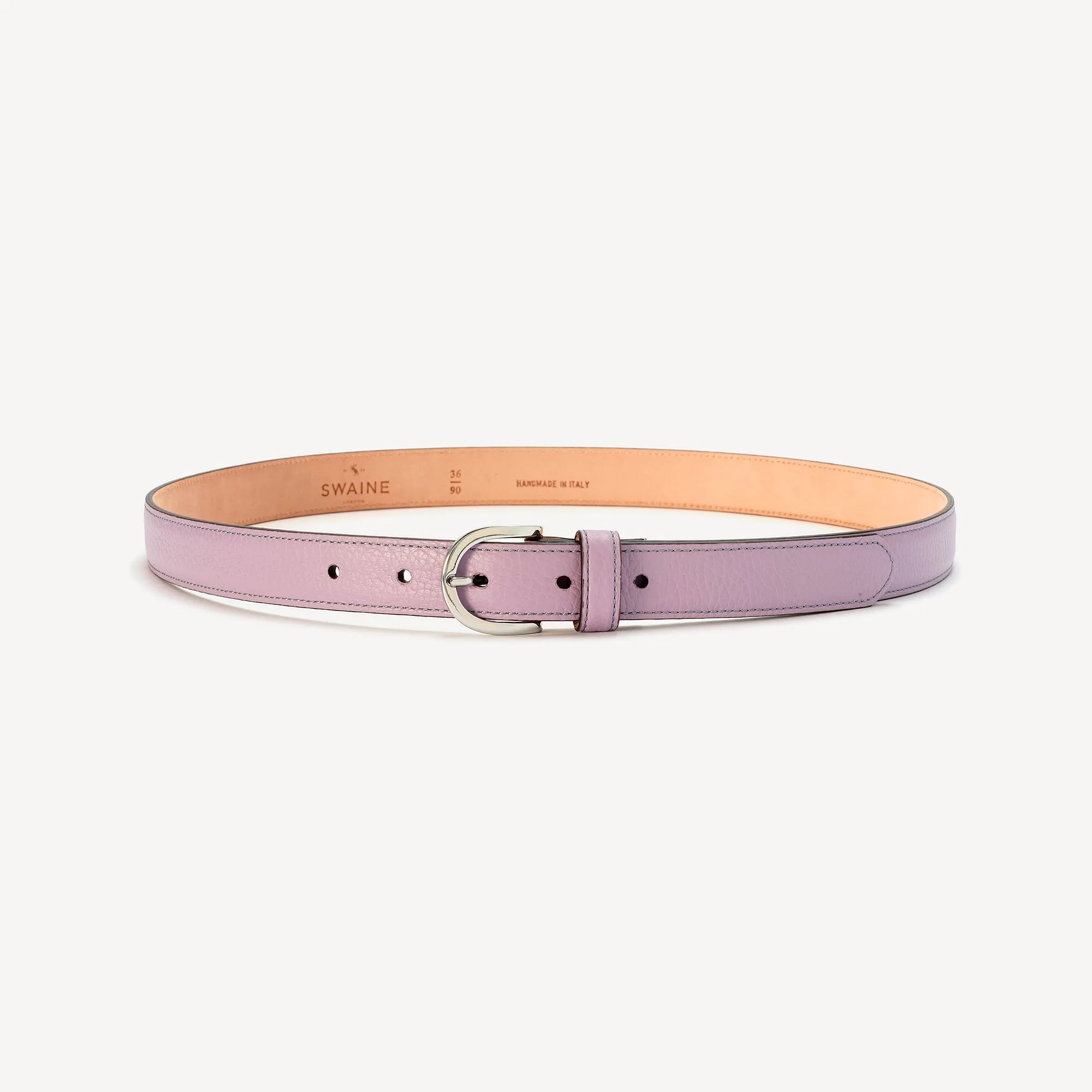 Women's Belt with Round Buckle - Lilac