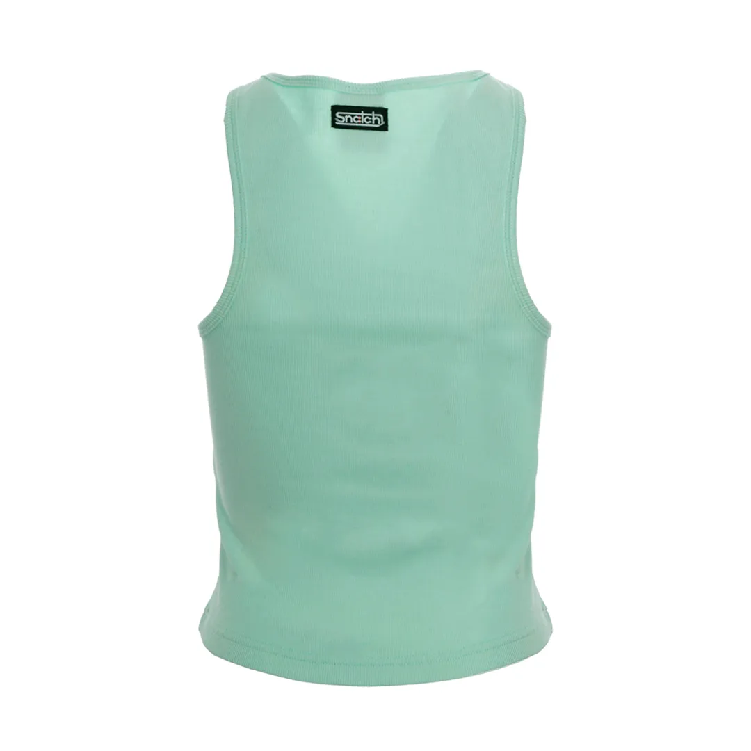 Women's Ribbed Tank Top Aqua - SF1004AQ