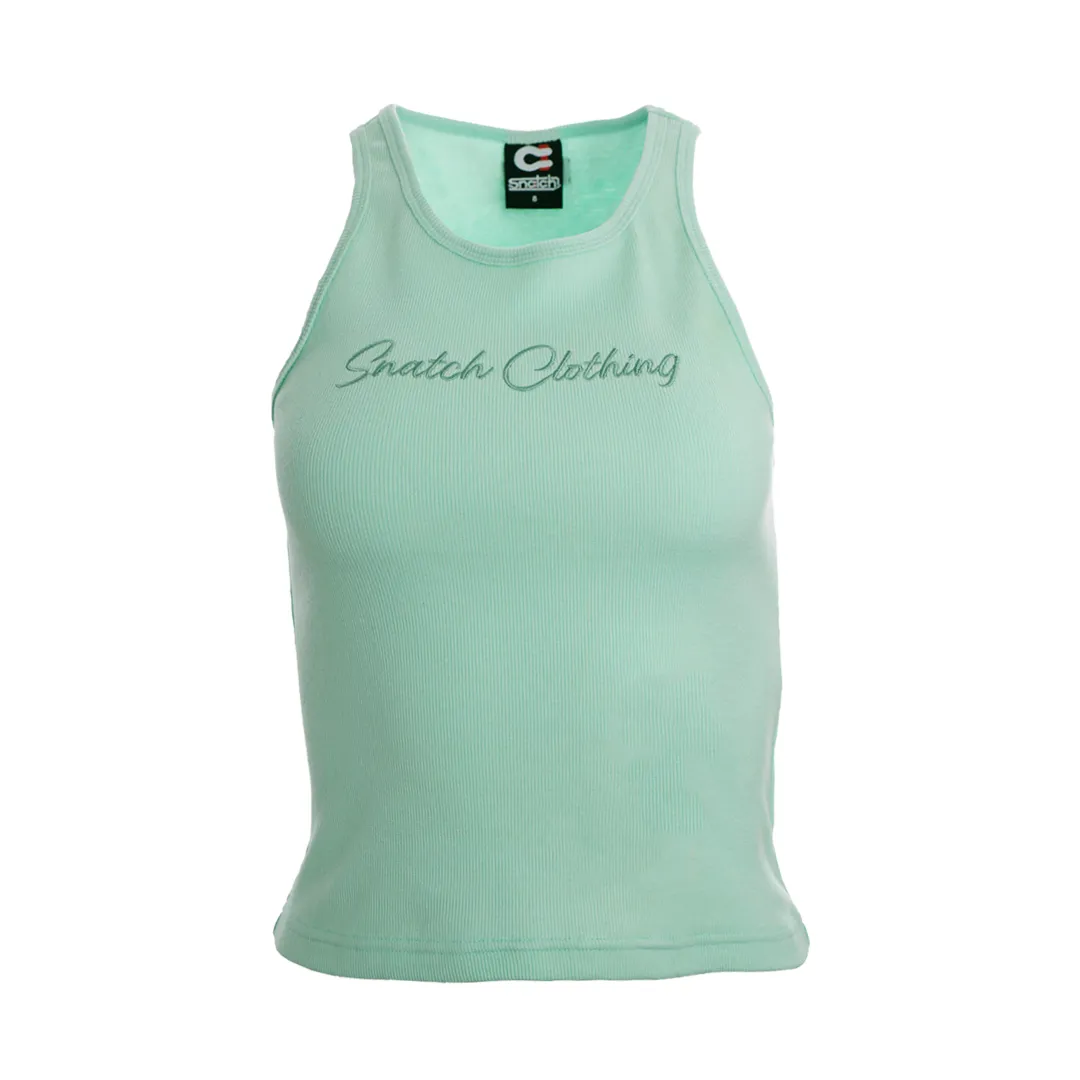 Women's Ribbed Tank Top Aqua - SF1004AQ