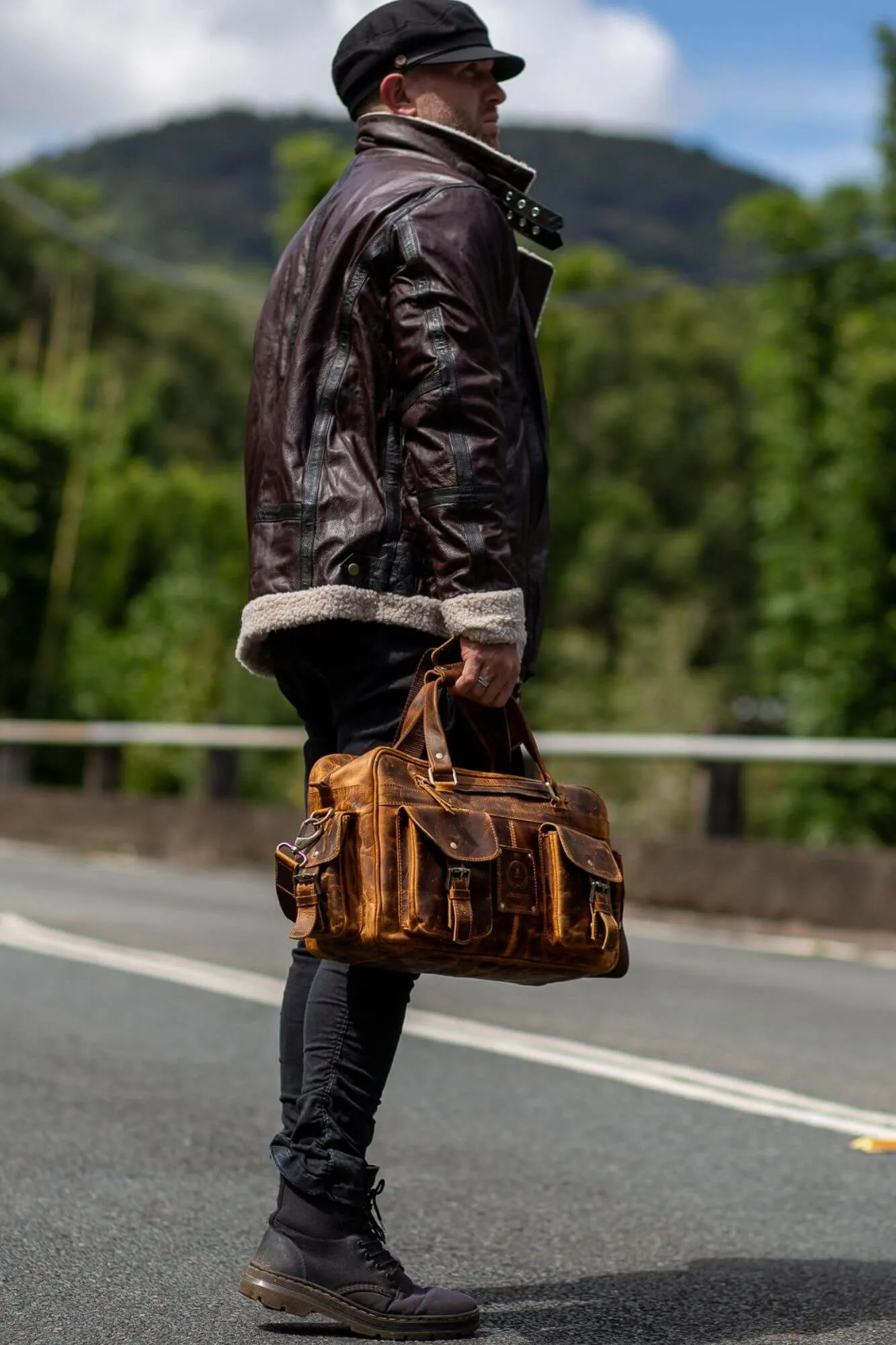 Wright Pilot Leather Laptop Bag