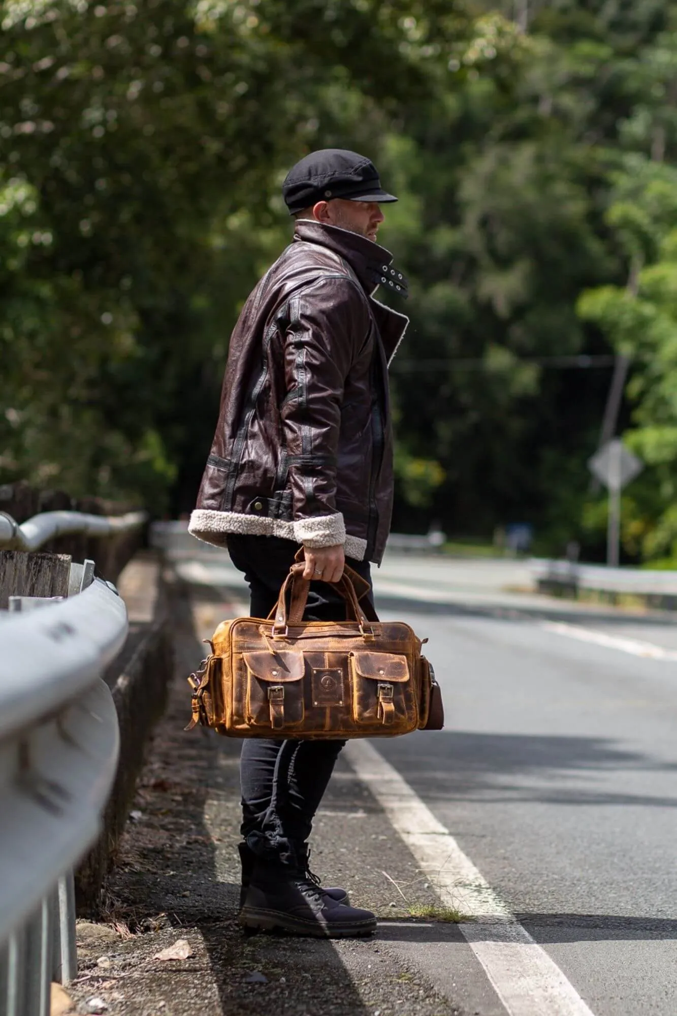 Wright Pilot Leather Laptop Bag