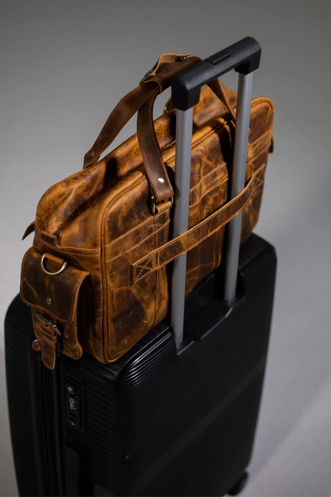 Wright Pilot Leather Laptop Bag