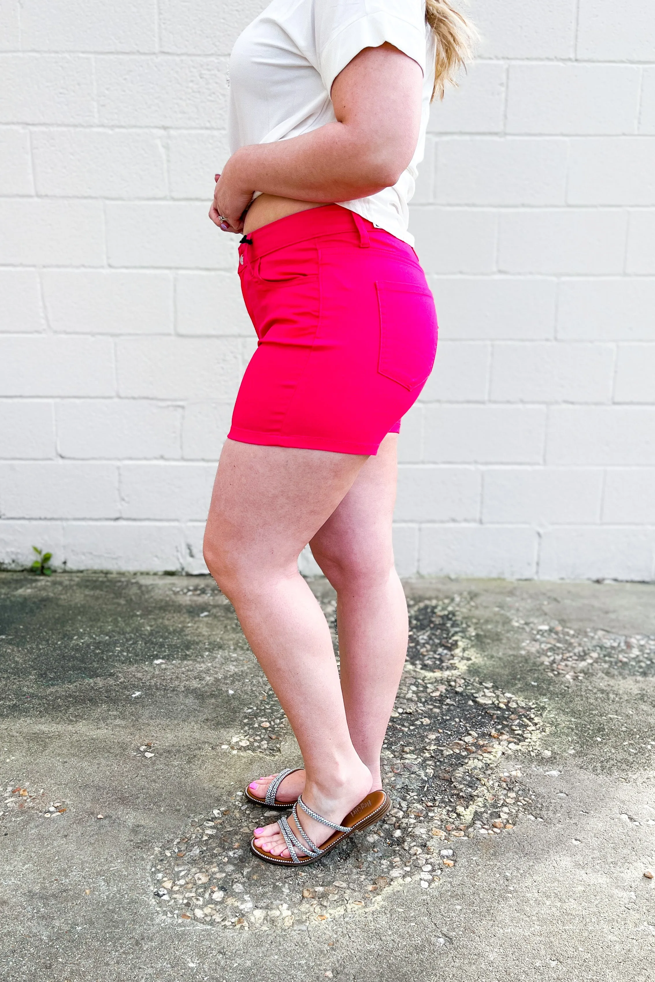 Zenana Kallen Shorts, Fushia