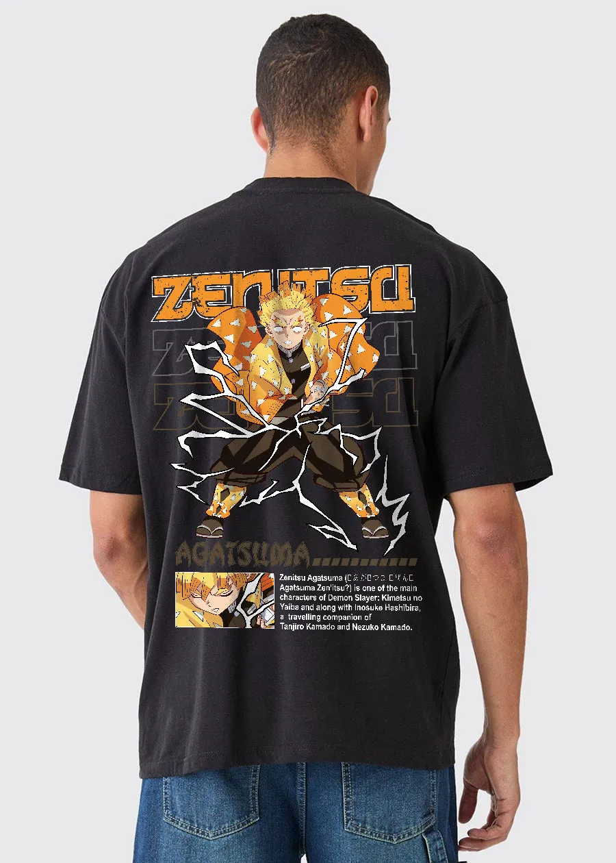 Zenitsu Men Oversized Printed T-Shirt