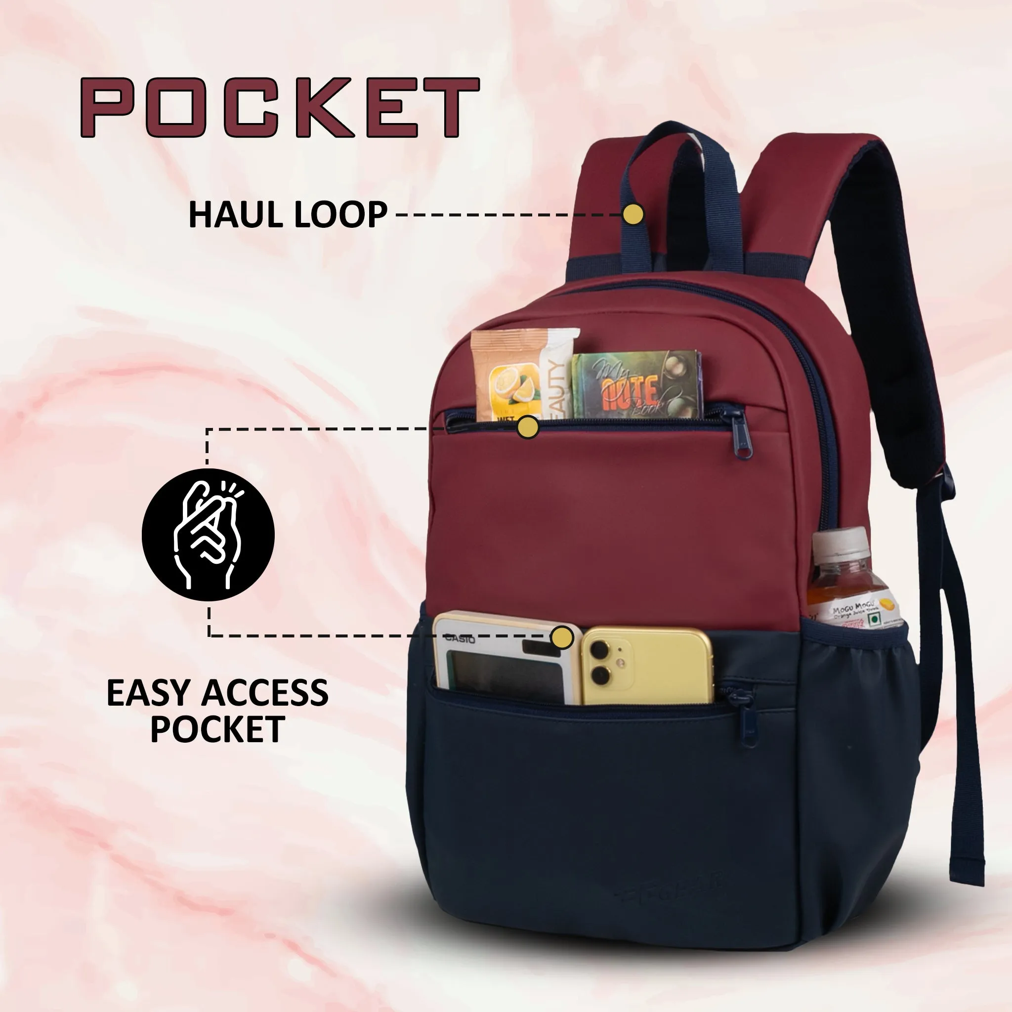 Zest 10L Maroon Navy Blue Backpack